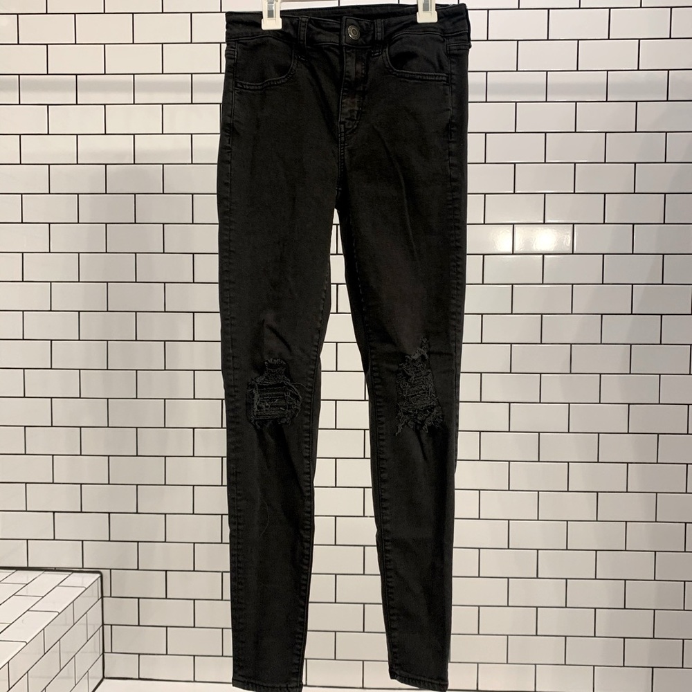 Light wash black jeans